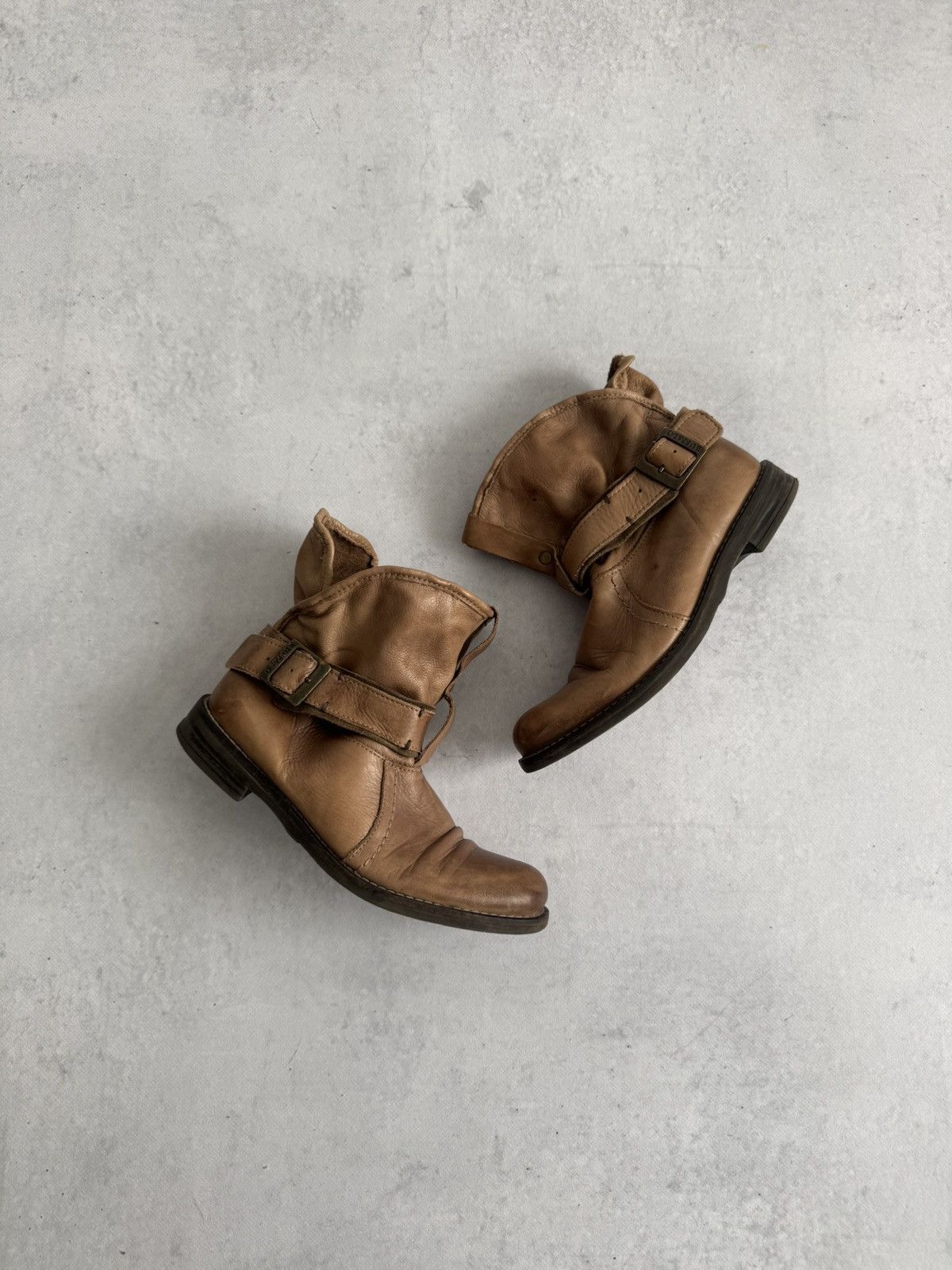 If Six Was Nine Vintage Buffalo A.S 98 Style Leather Y2k Ankle Boot Size US 8 / IT 38 - 1 Thumbnail