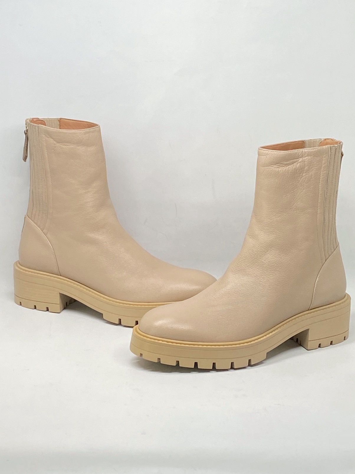 Aquazzura Aquazzura Saint Honore Leather Combat Booties size 40 Size US 10 / IT 40 - 1 Thumbnail