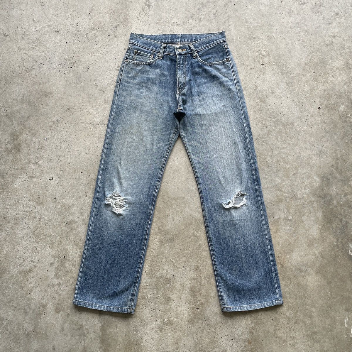 Japanese Brand W29💥 Vintage Japanese Distressed Jeans Faded Denim Pants Size US 29 - 1 Thumbnail