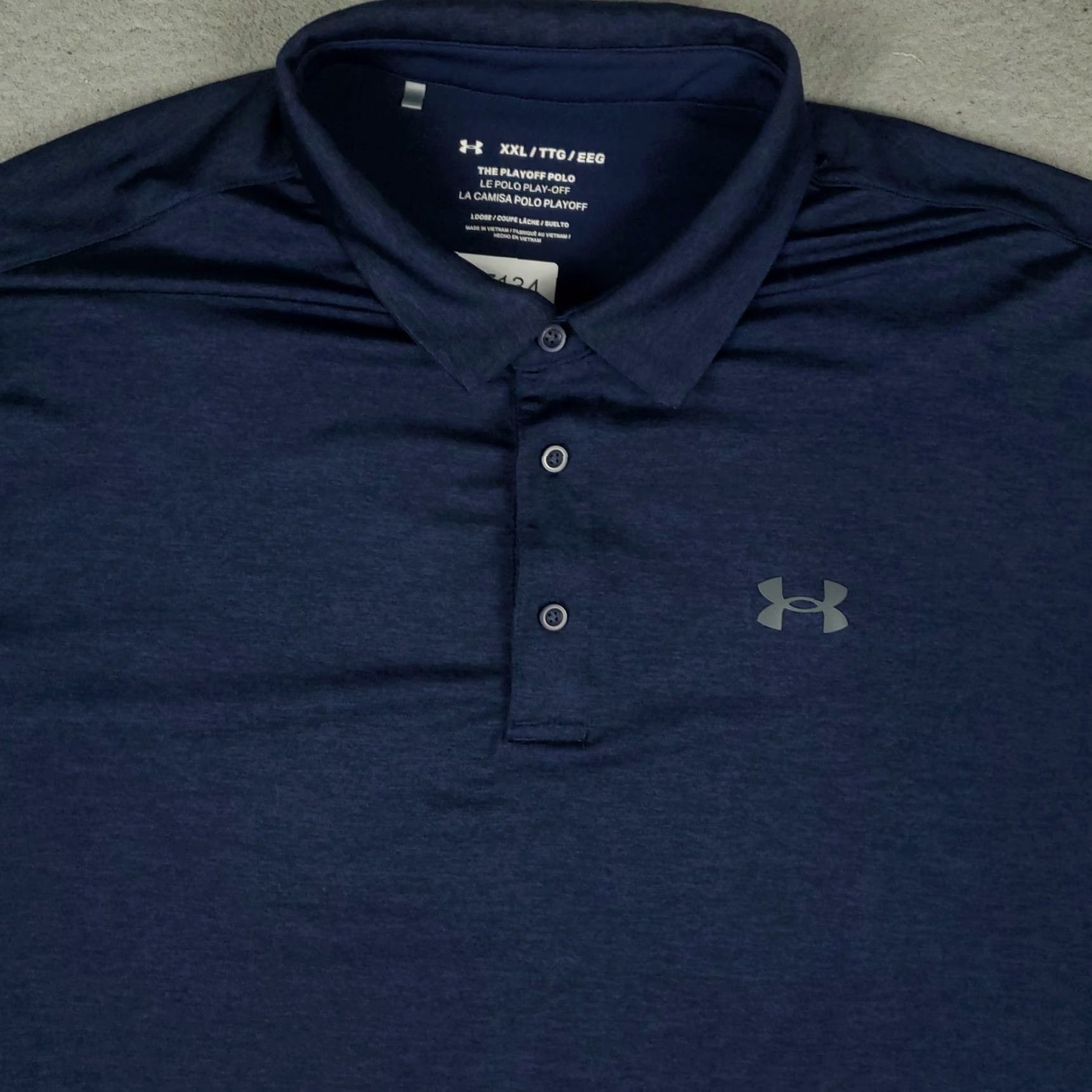 Under Armour Under Armour Polo Shirt Mens 2XL Navy Blue Short Sleeve Golf Casual Shirt Polo Size US XXL / EU 58 / 5 - 2 Thumbnail
