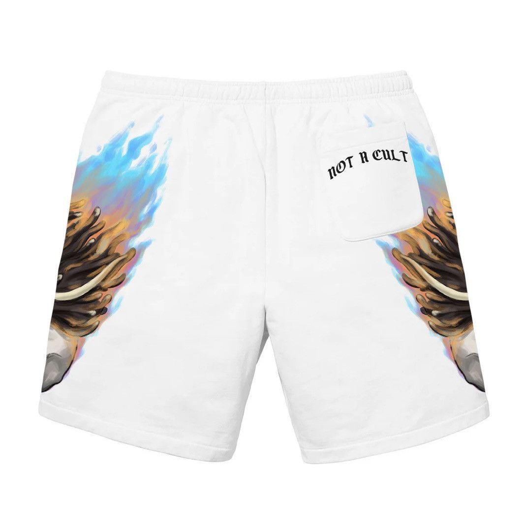 Rap Tees SAINt JHN IGNORANT Skull Shorts - White/Large Size US 32 / EU 48 - 2 Thumbnail