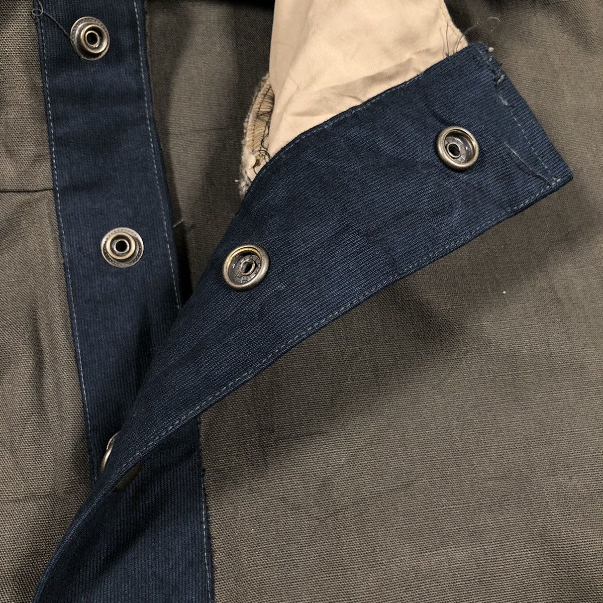 Japanese Brand × Vintage Sun Faded Unknown Smock Cotton Canvas With Leather Pocket Size US S / EU 44-46 / 1 - 14 Thumbnail