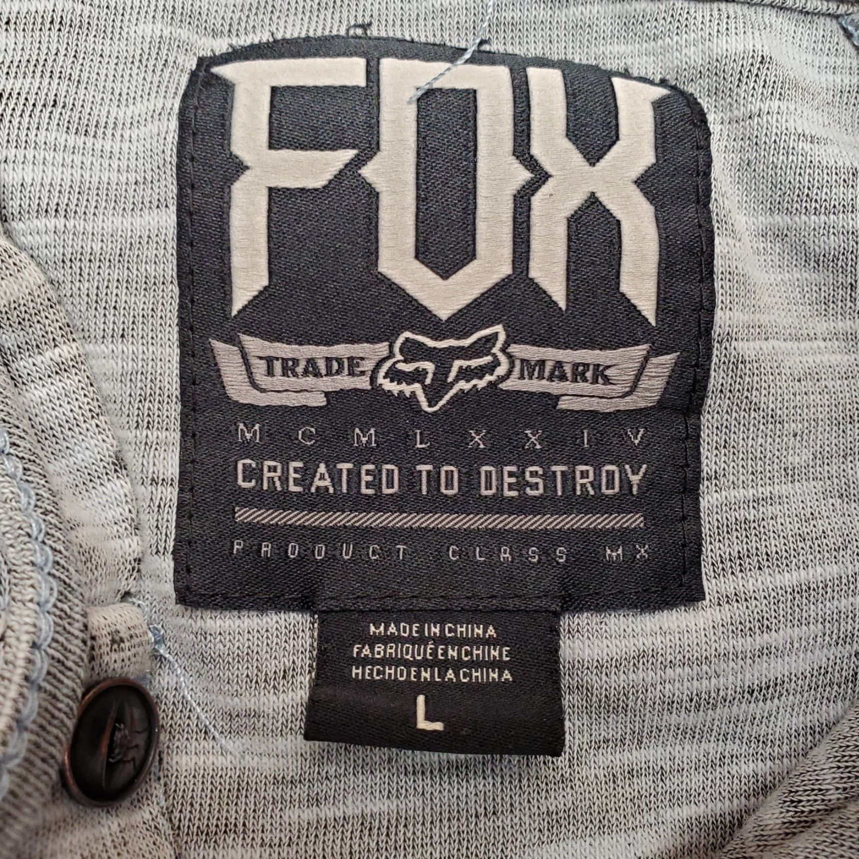 Vintage Fox Hoodie Shirt Womens Large Gray Hooded Lightweight Skate Outdoor Pullover Size L / US 10 / IT 46 - 4 Thumbnail