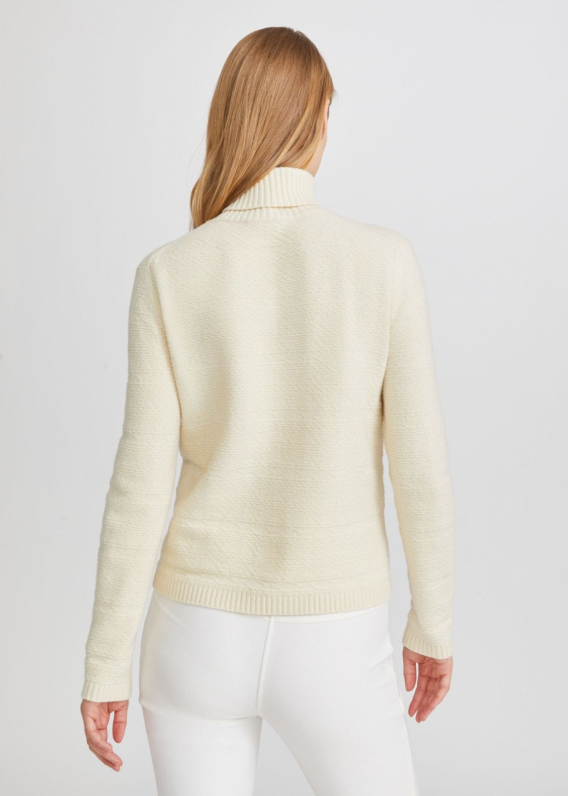 Loro Piana o1srvl11e0125 Bernina Baby Cashmere Sweater in Off White Size XS / US 0-2 / IT 36-38 - 3 Thumbnail