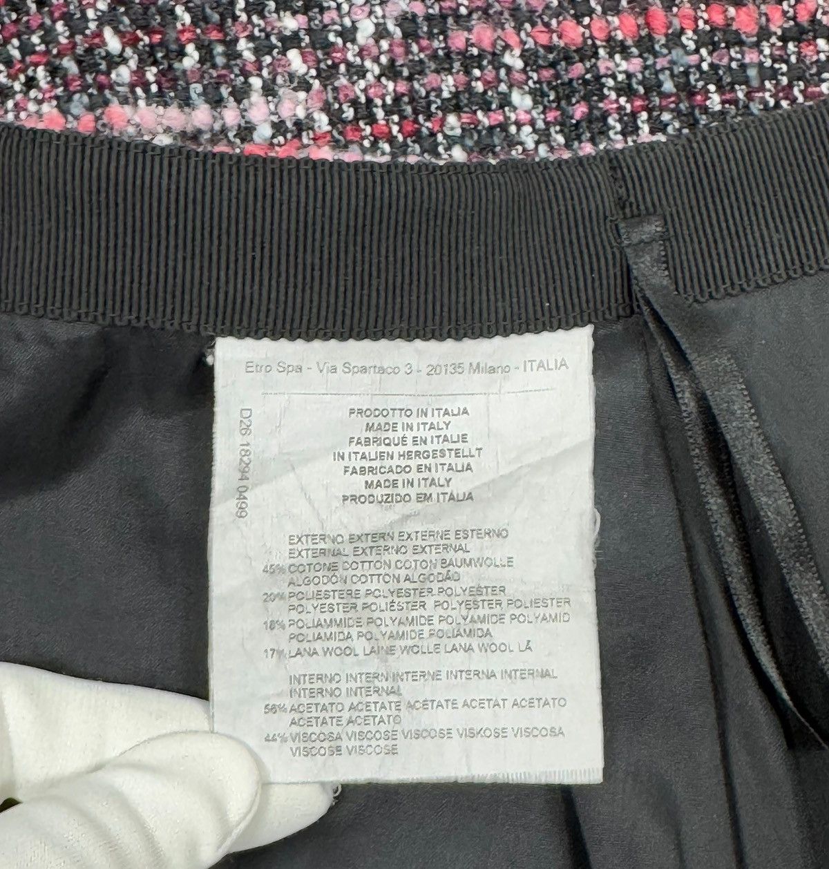 Etro Etro Milano Wool-Cotton Skirt Knit Woven Multicolor size 44 Size 30" / US 8 / IT 44 - 11 Thumbnail