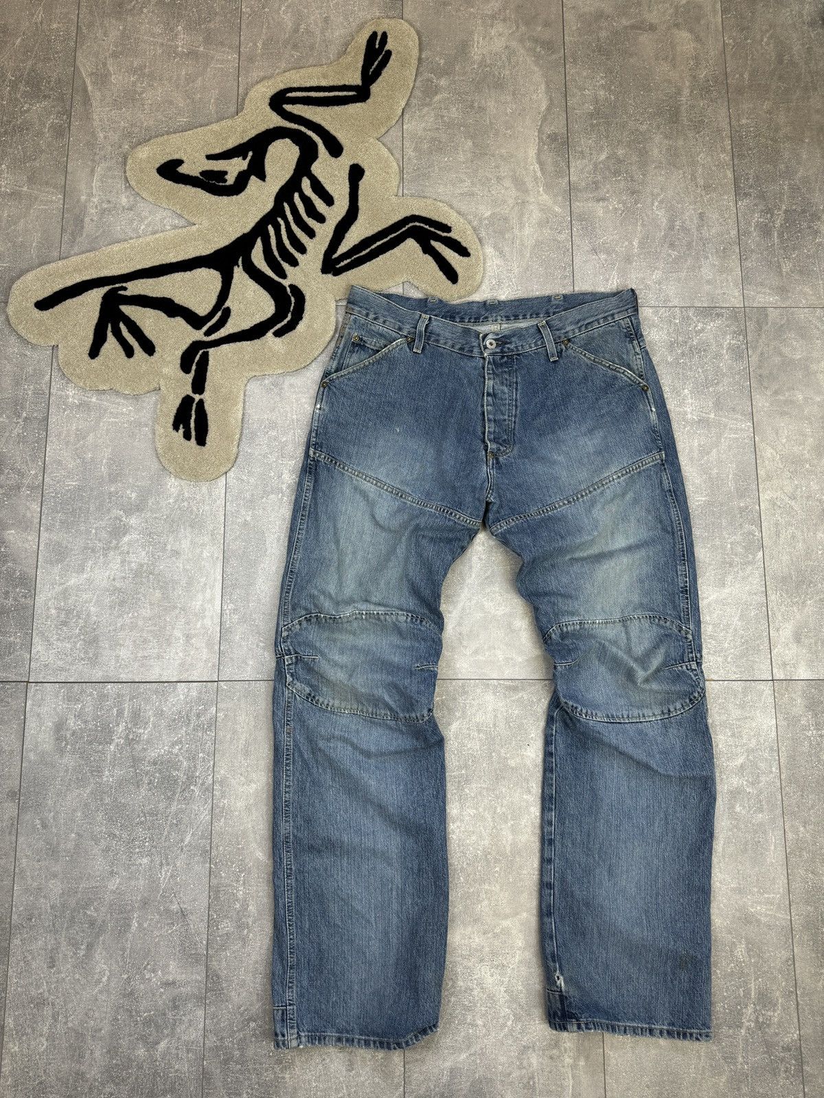 Mens Vintage G Star Raw denim jeans Elwood 3d faded y2k rare