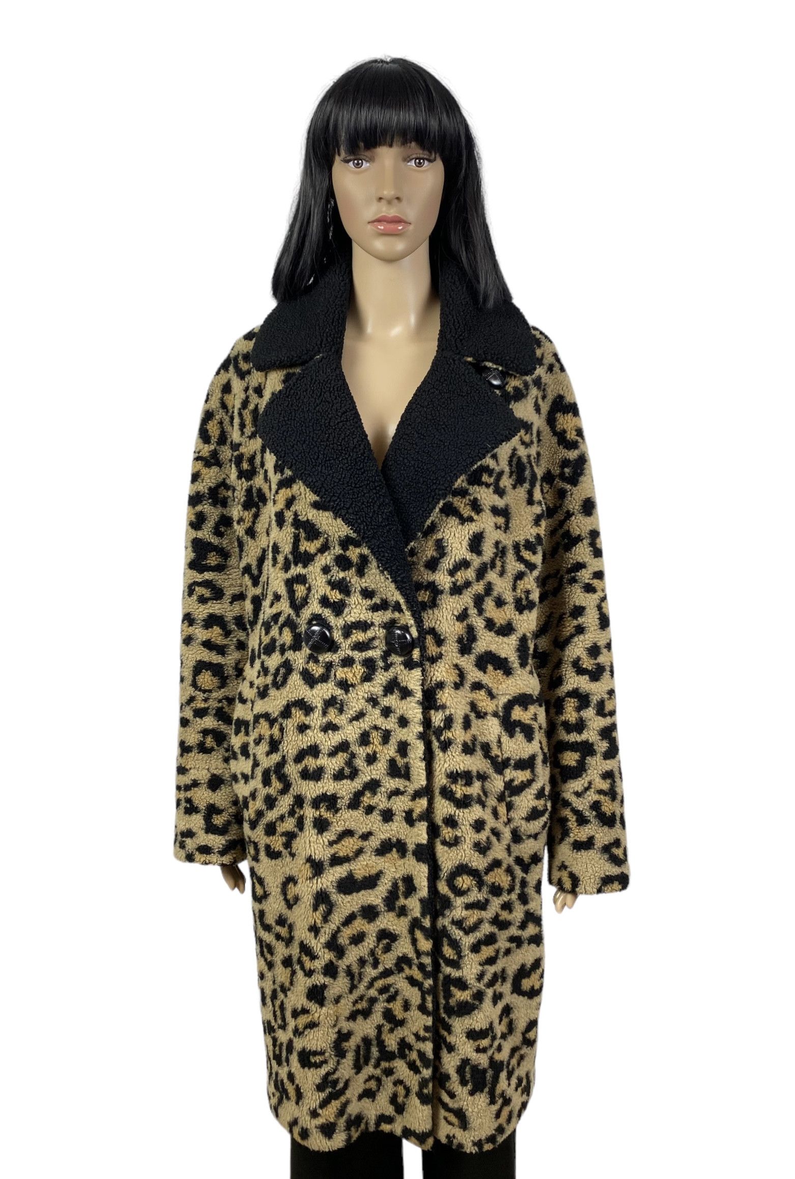 Designer Delcorso Luxury Leopard Printed Coat Leather Fringed size 42 Size M / US 6-8 / IT 42-44 - 1 Thumbnail