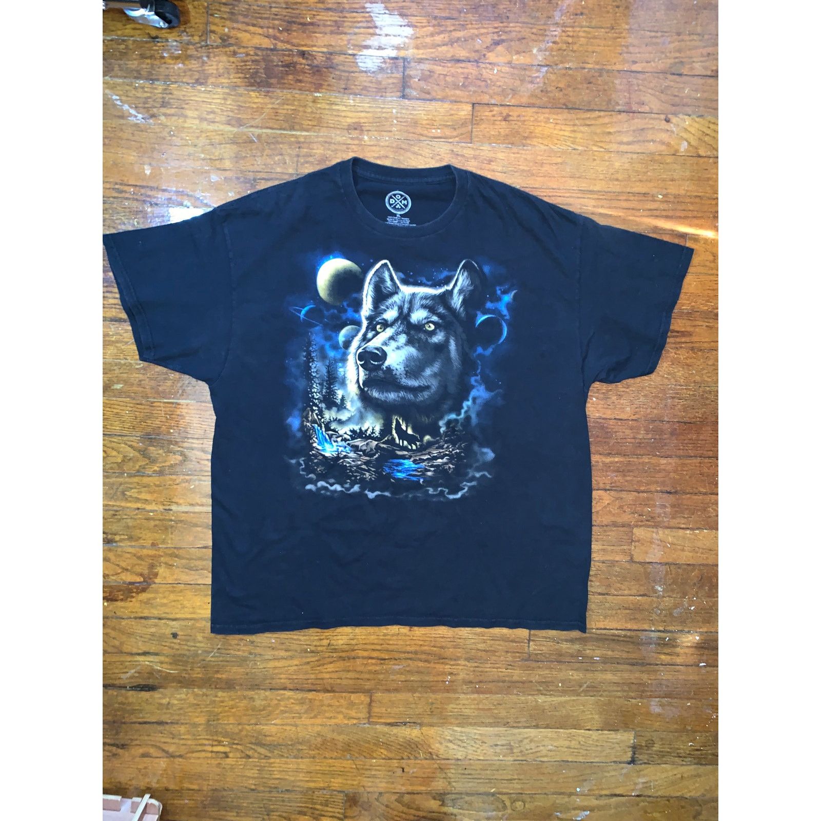 Vintage Epic Wolf Graphic T-Shirt Mens XL Black Y2K Nature Size US XL / EU 56 / 4 - 2 Thumbnail
