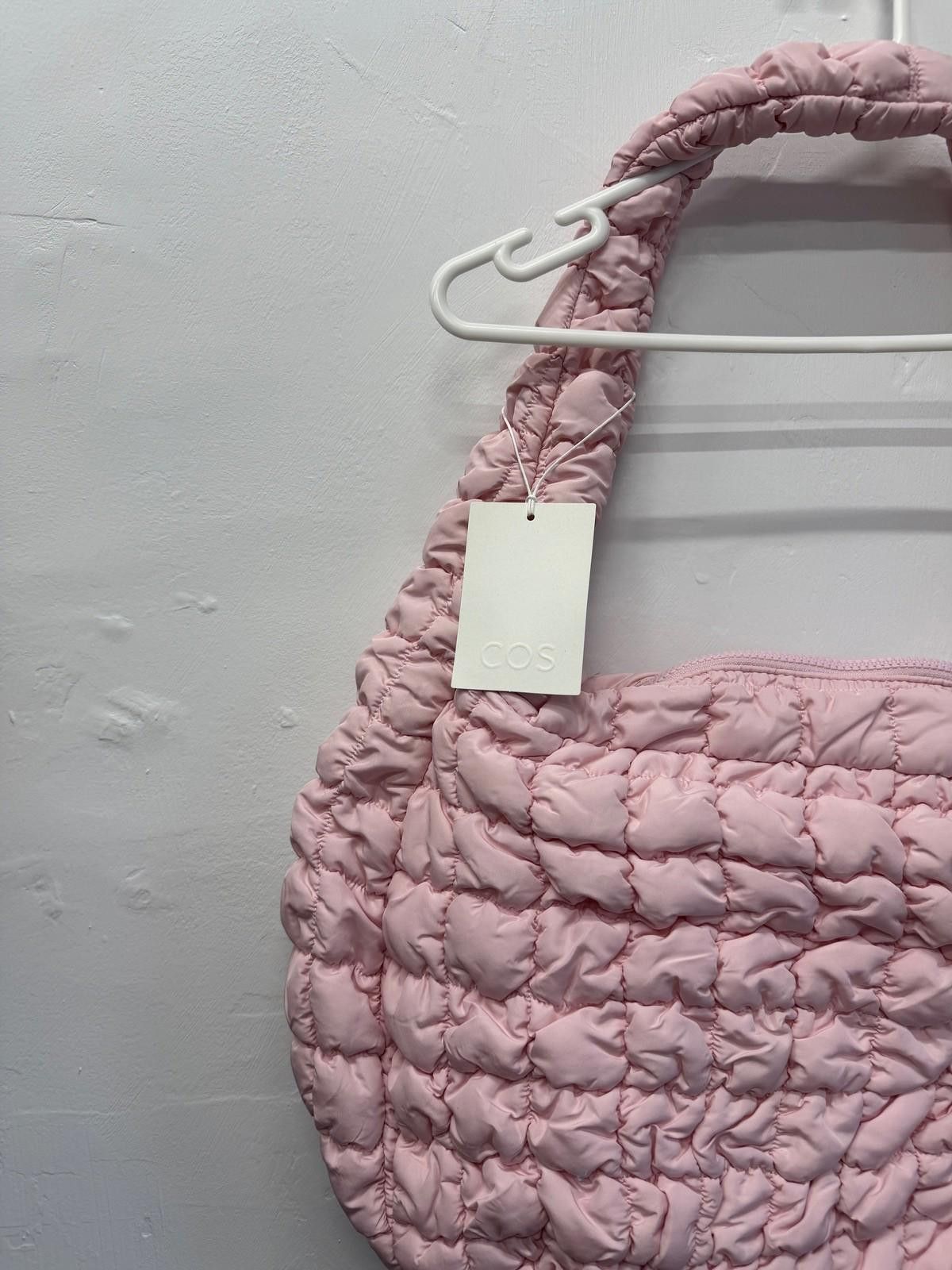 new COS quilted oversized shoulder bag cloud crossbody pink
