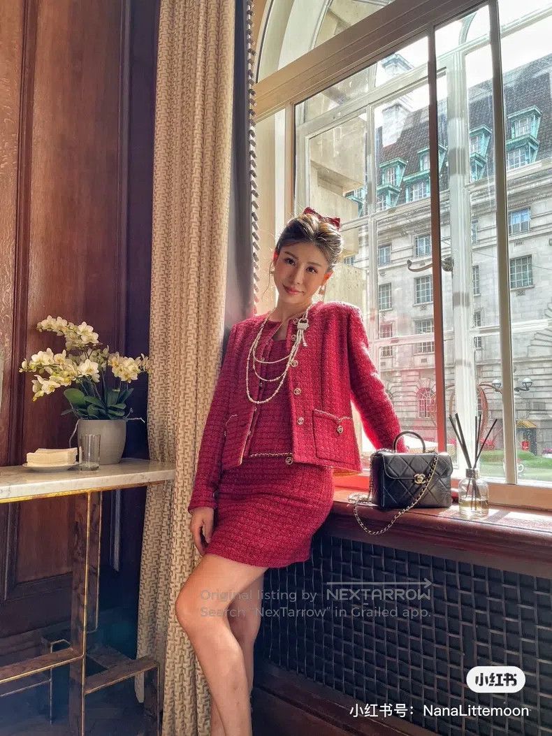 Chanel Chanel 23B red tweed skirt Size 24" / US 00 / IT 34 - 9 Thumbnail