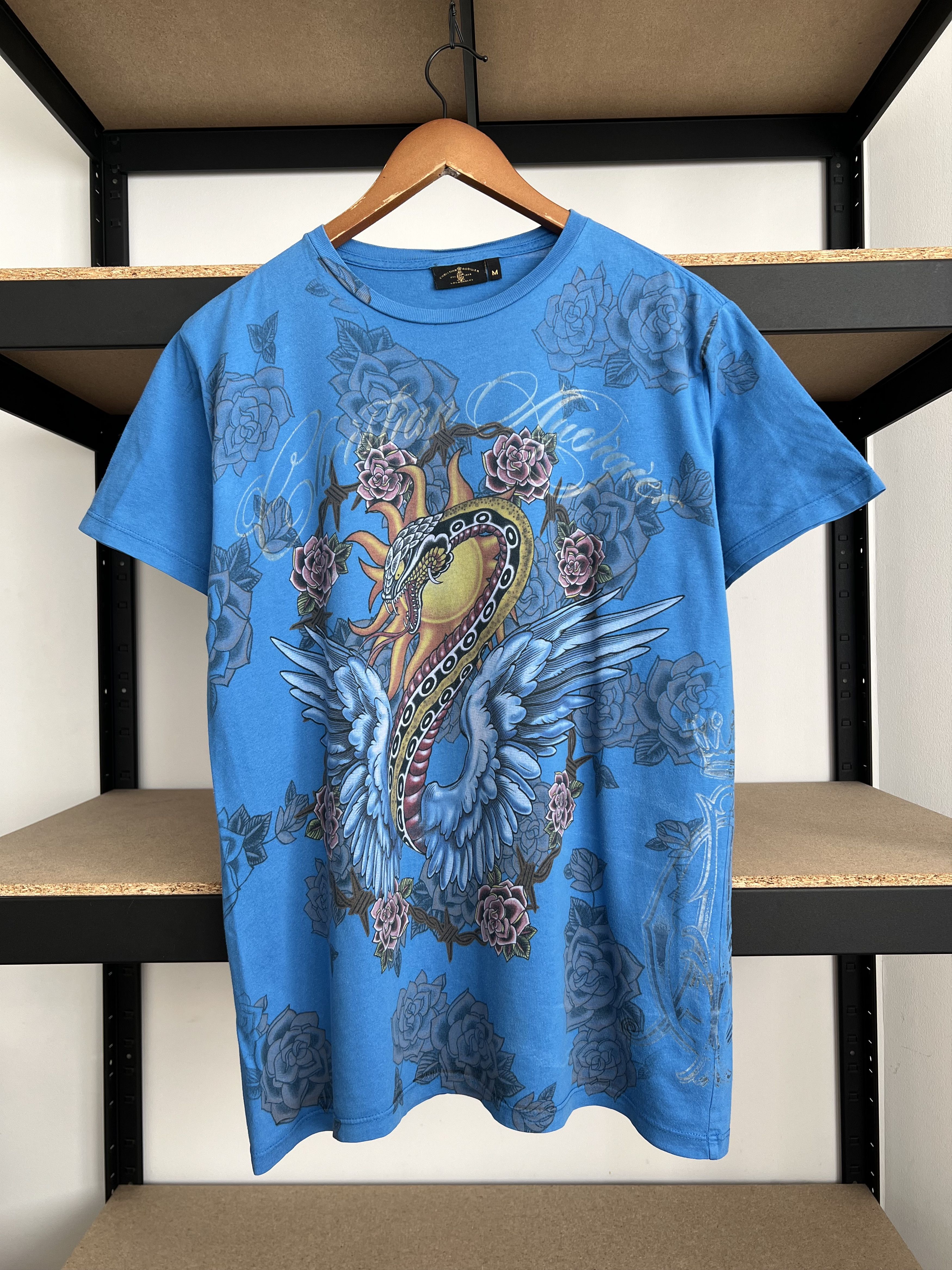 Christian Audigier Christian Audigier Ed Hardy Snake Rose Tattoo Y2k T-shirt Size US M / EU 48-50 / 2 - 1 Thumbnail