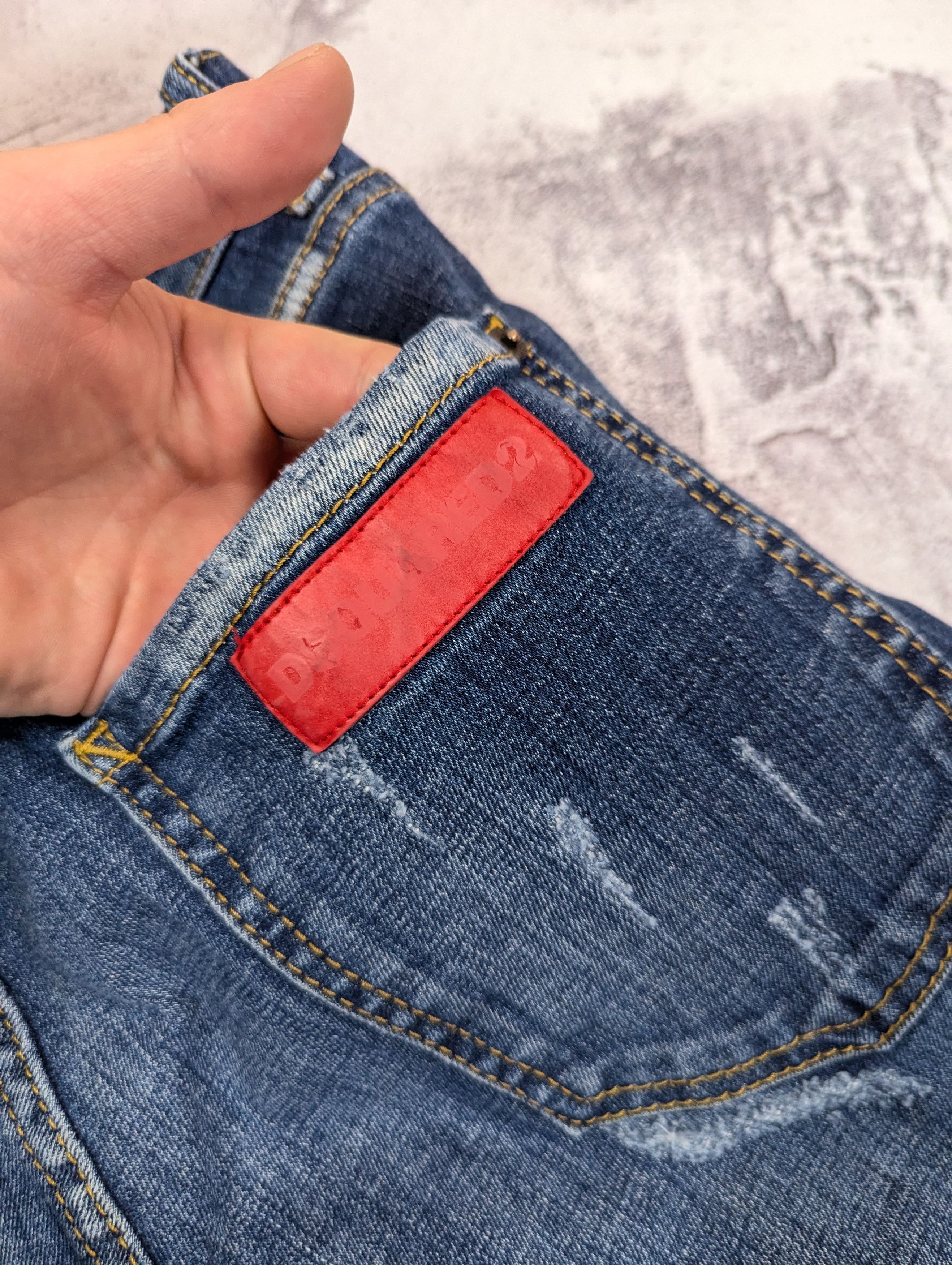 Dsquared2 Dsquared2 Skinny Dan Distressed Jeans Size US 33 - 20 Thumbnail