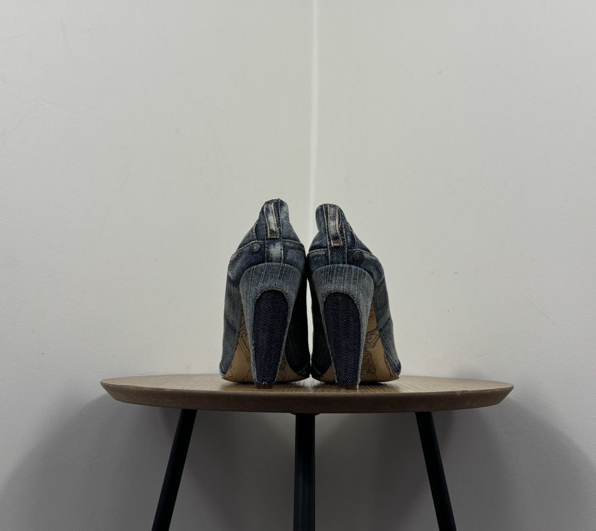 Diesel Vintage Diesel Y2K Denim Division Peep Toe Mules Heel Shoes Size US 7 / IT 37 - 5 Thumbnail