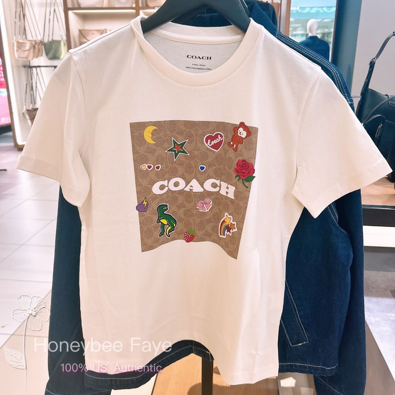 Coach Signature Square T Shirt In Organic Cotton Size XL / US 12-14 / IT 48-50 - 7 Thumbnail