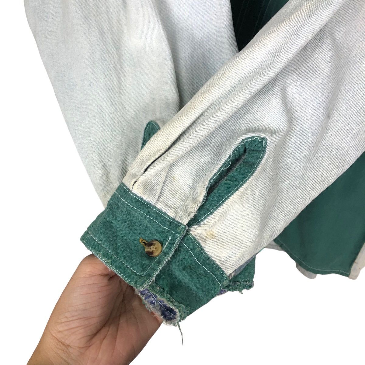 Toyo Enterprises 🔥Vintage Toyo Enterprise Design Silver Chambray Jacket Size US M / EU 48-50 / 2 - 12 Thumbnail
