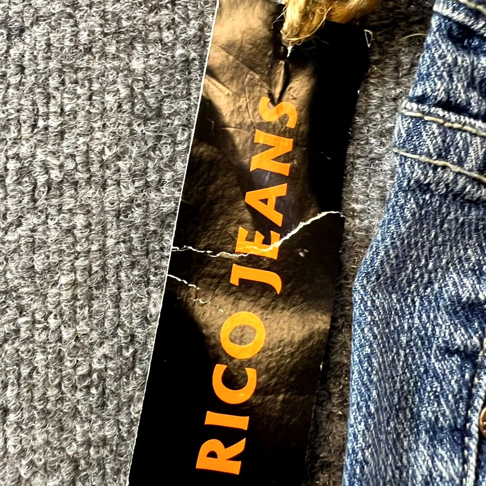 Vintage Rico Capri Jeans Women's 11 Blue Cotton Denim Workwear Embroidered Stretch Capris Size 34" / US 12 / IT 48 - 7 Thumbnail