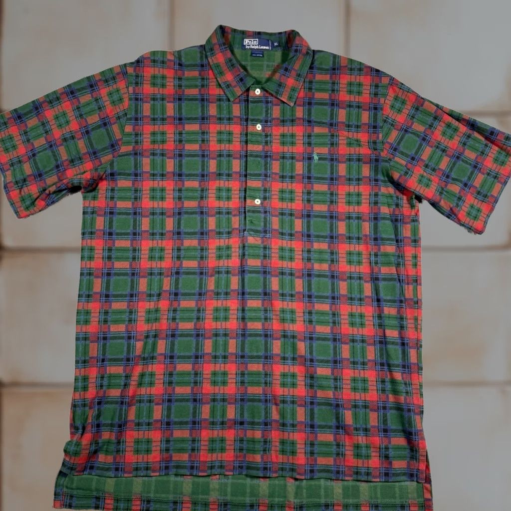 Polo Ralph Lauren Vintage Polo Ralph Lauren Plaid Shirt Red Green Size XL Mens Size US XL / EU 56 / 4 - 1 Thumbnail