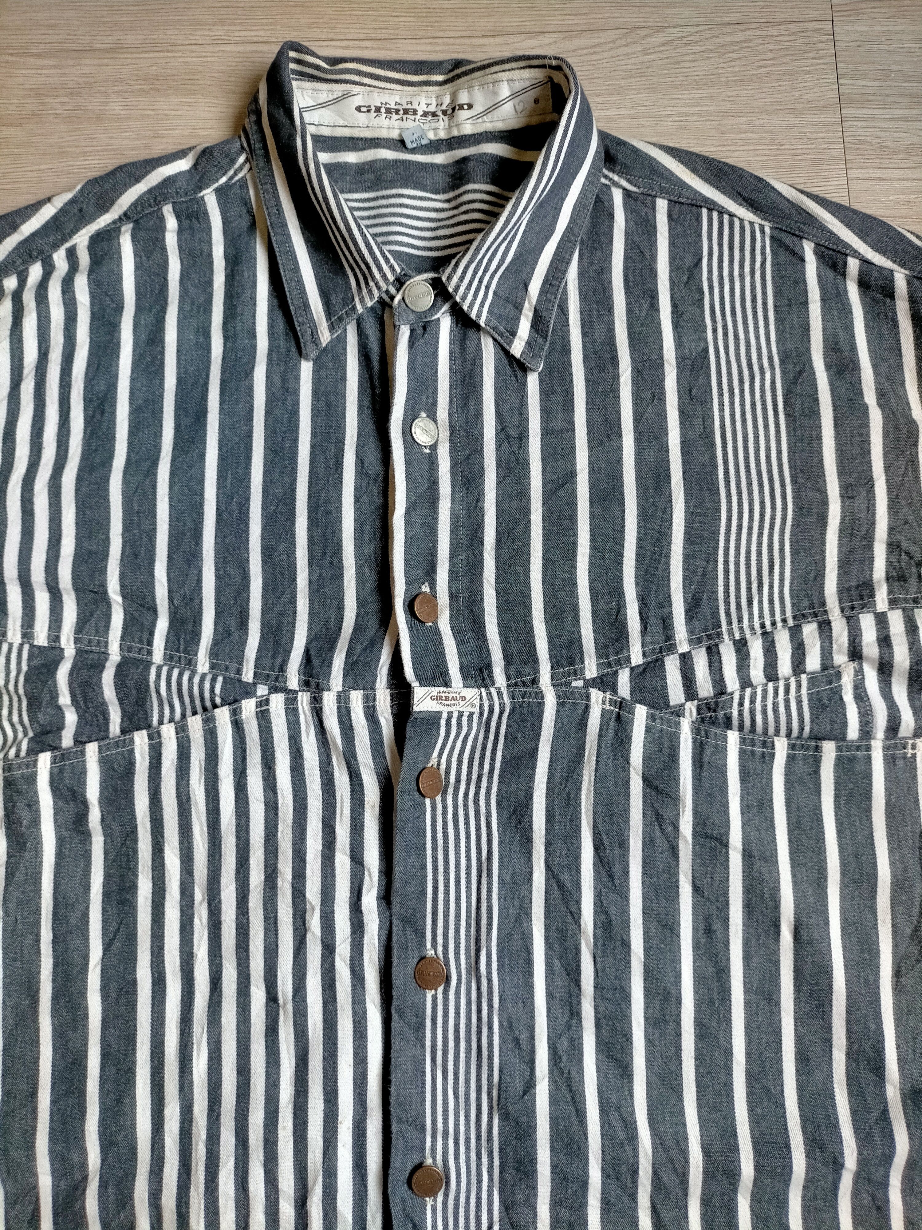 Marithe + Francois Girbaud Marithe +Francois Girbaud Hickory Striped Denim Button ups Size US M / EU 48-50 / 2 - 6 Thumbnail