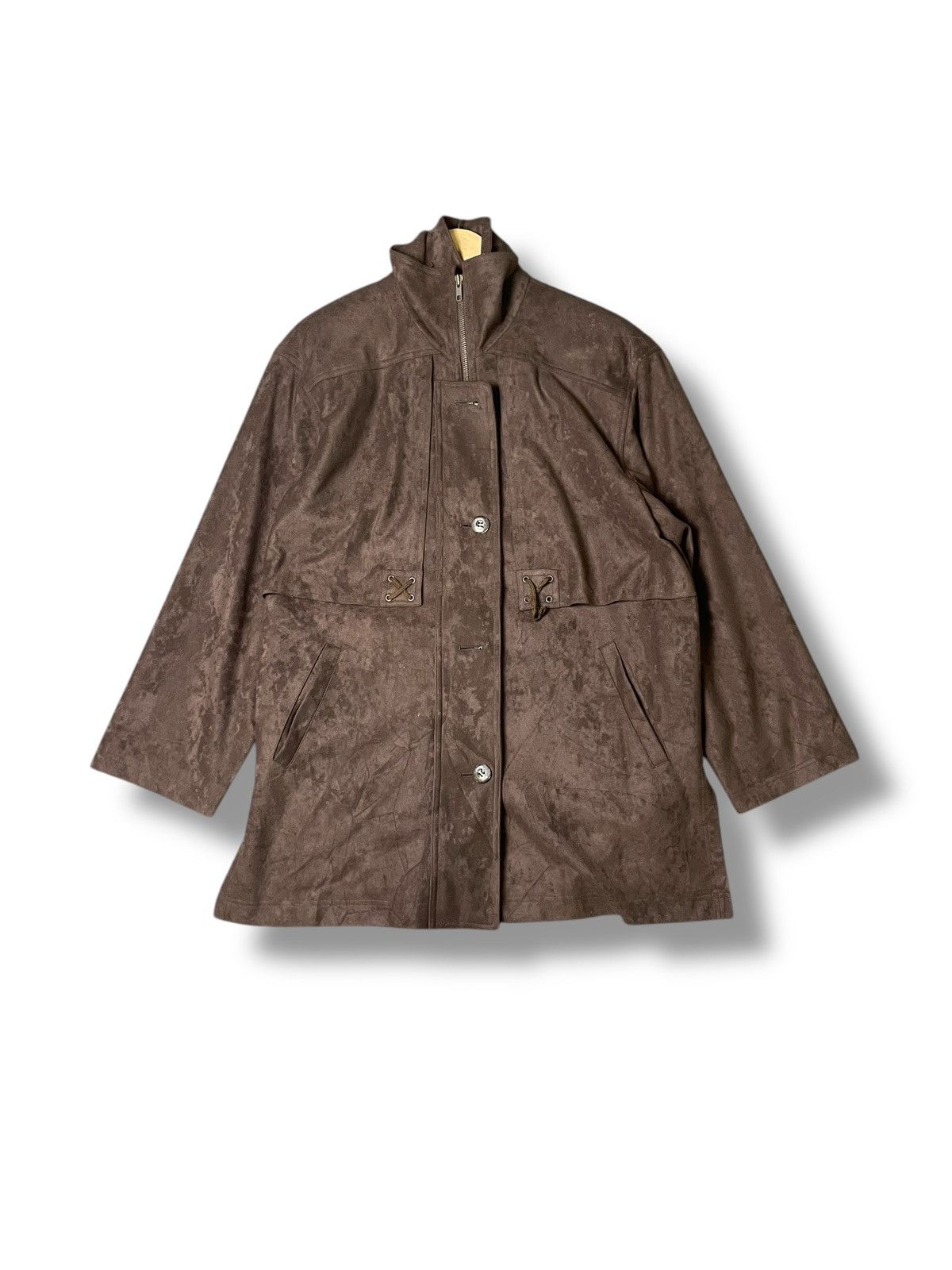 Japanese Brand × Vintage Pour Femmes Leather Suede Jacket (52) Size US L / EU 52-54 / 3 - 1 Thumbnail