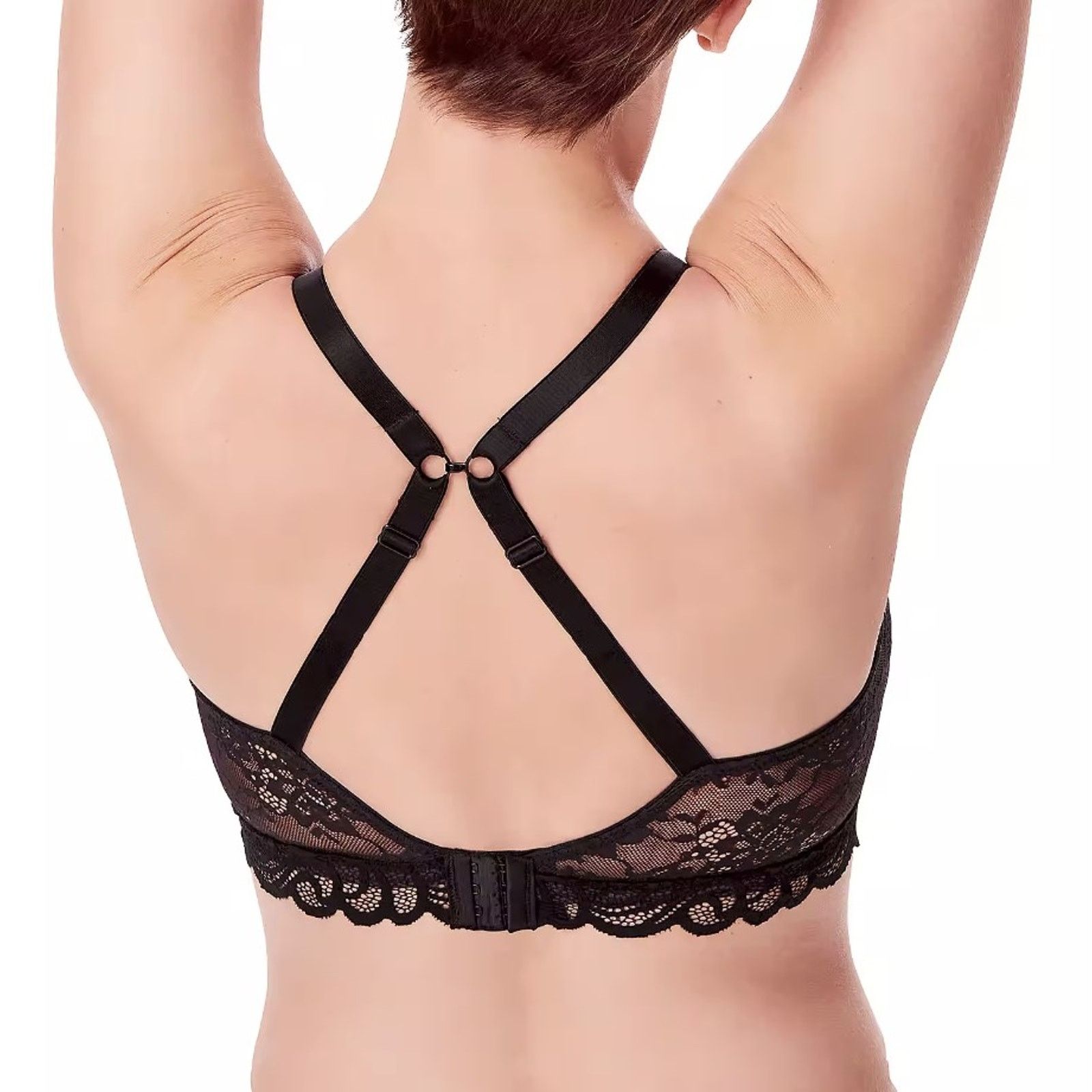 The Unbranded Brand Bali Women Black Lace Comfort Shaping Wireless Bra Size S Size ONE SIZE - 2 Thumbnail