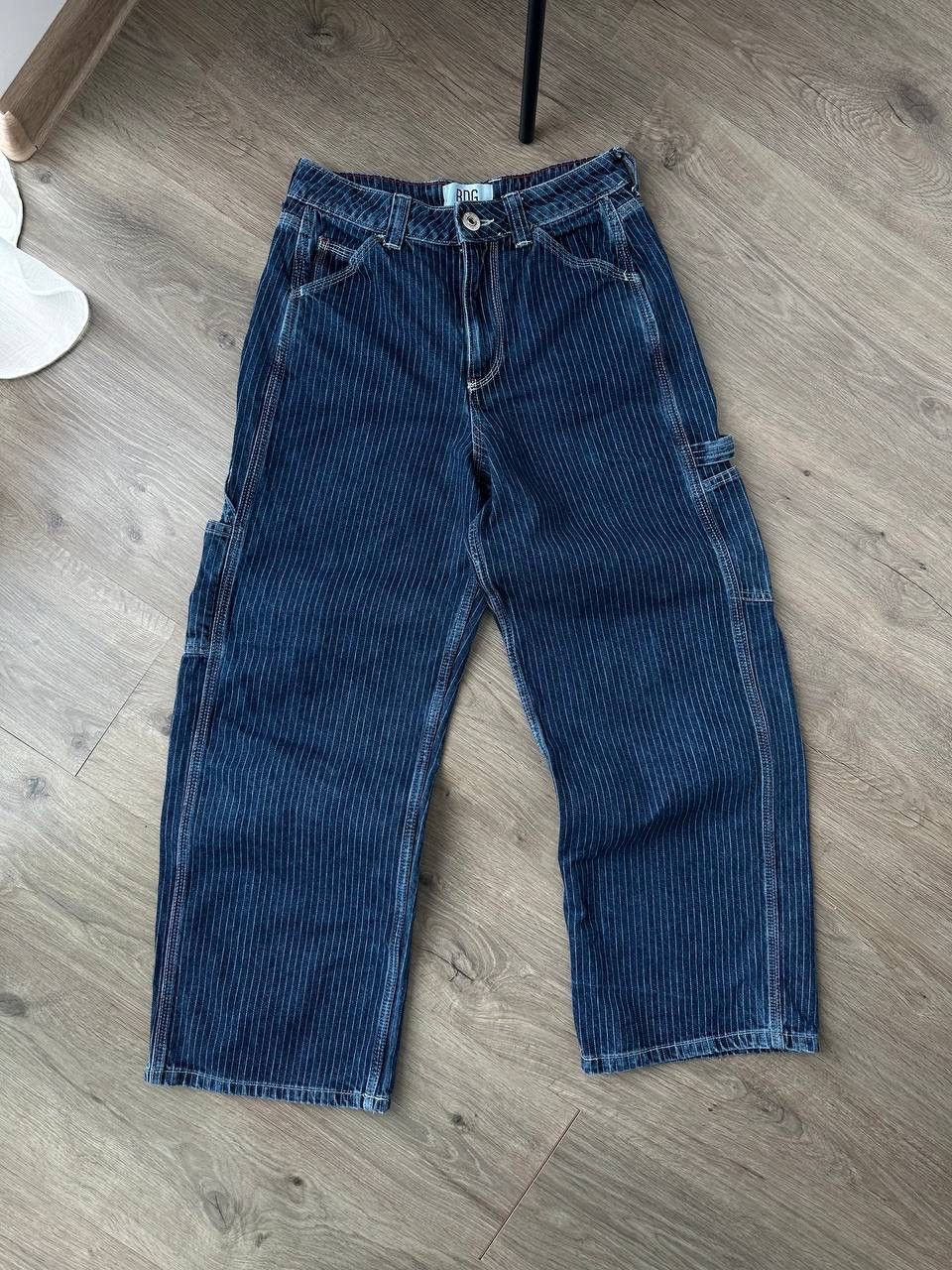 Japanese Brand × Vintage Vintage BDC Blue Baggy Carpenter Striped Pants Size US 32 / EU 48 - 1 Thumbnail