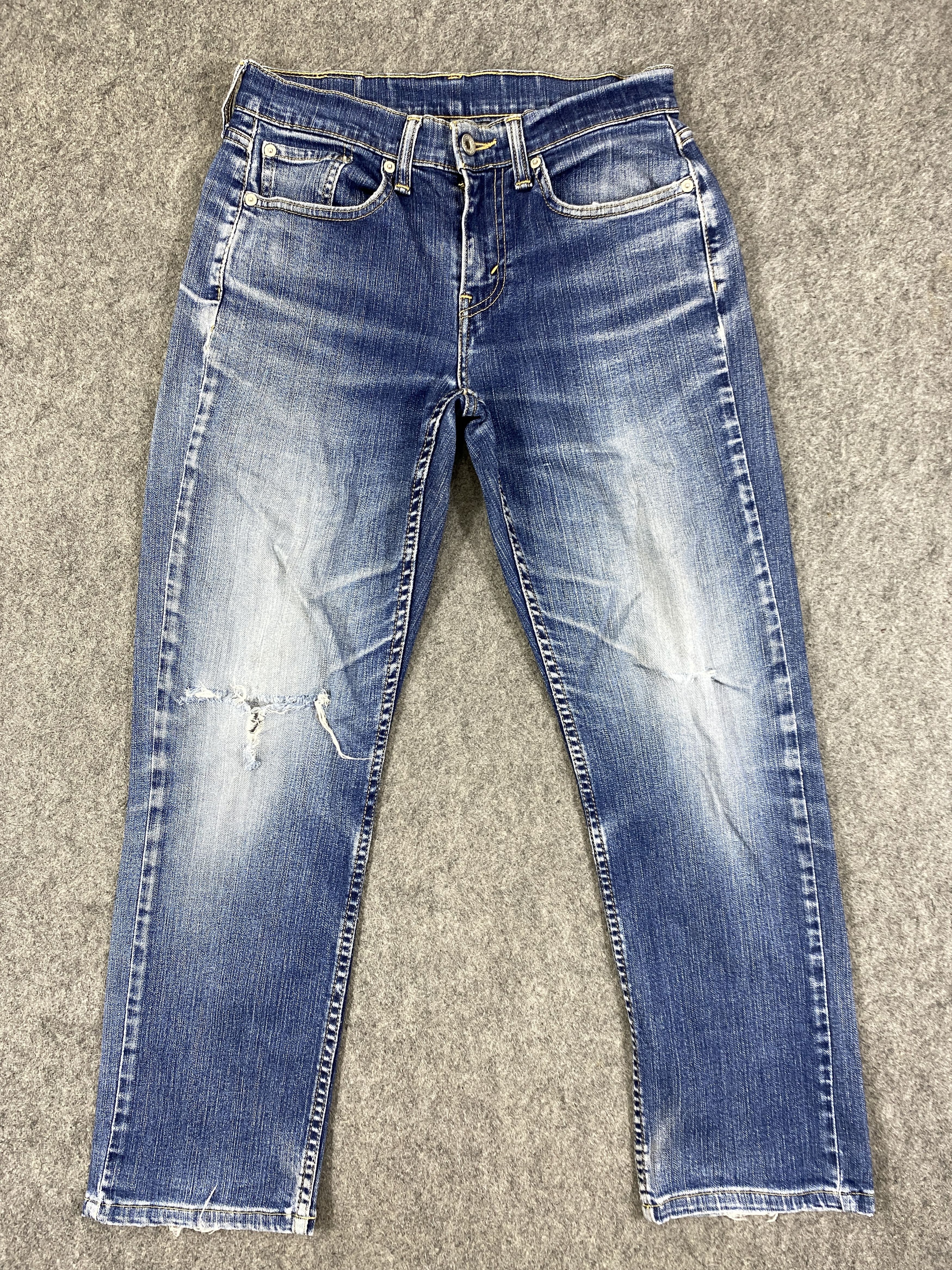 image of Distressed Denim x Levis Faded Blue Vintage Levi's 514 Jeans 29X26.5 Denim- Jn3338, Men's