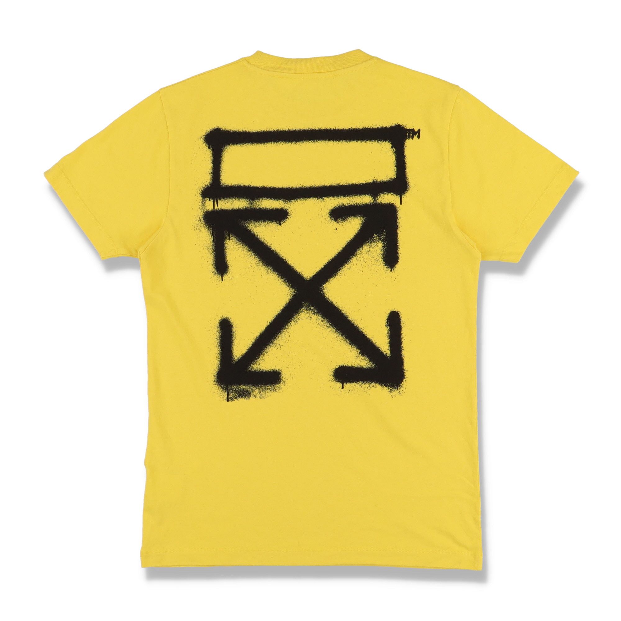 Off-White Yellow Sprayed Arrows Hand Logo T-shirt Size US S / EU 44-46 / 1 - 1 Thumbnail