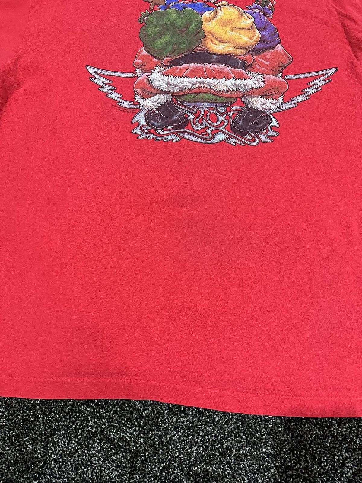 Aerosmith Vintage Aerosmith 1994 Red Cartoon Christmas Biker T-Shirt Size US XL / EU 56 / 4 - 14 Thumbnail