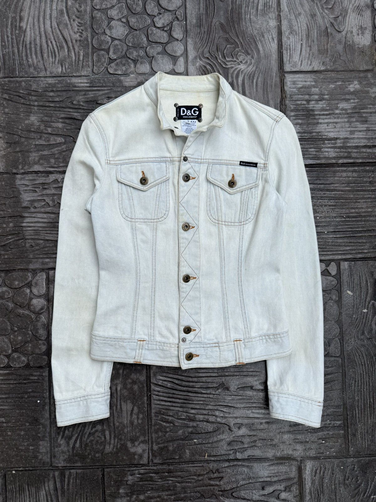 Dolce & Gabbana Dolce & Gabbana Acid Wash Denim Trucker Jacket Size S / US 4 / IT 40 - 2 Thumbnail