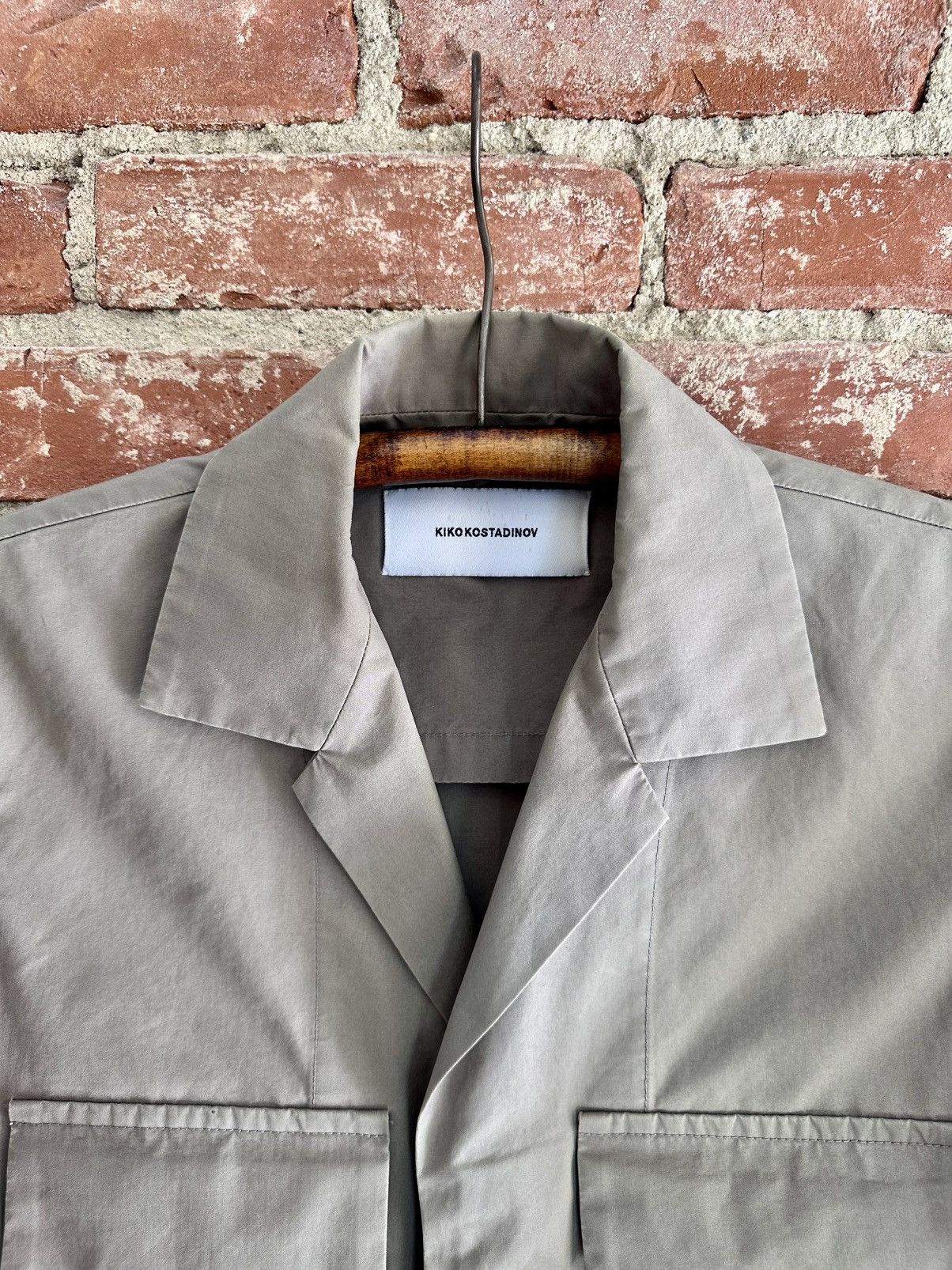 Kiko Kostadinov 00022017 Taupe Work Shirt Size US L / EU 52-54 / 3 - 3 Thumbnail