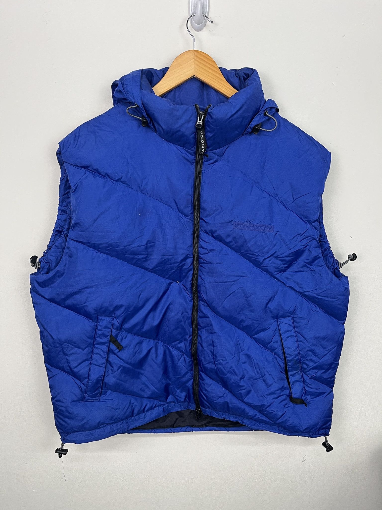 Vintage Vitnage Polo Sport Blue Hooded Puffer Vest Size XXL Size US XXL / EU 58 / 5 - 1 Thumbnail
