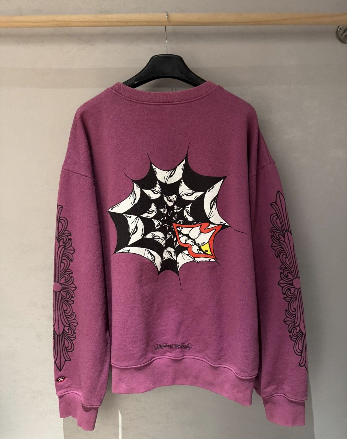 Chrome Hearts Chrome Hearts Matty Boy Collaboration Cobweb Sleeve Hoodie Size US XL / EU 56 / 4 - 1 Thumbnail