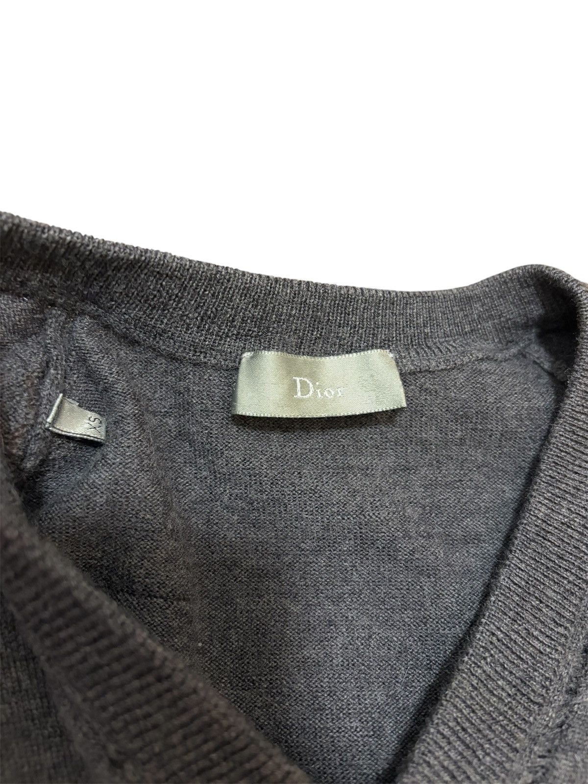 Dior Dior Homme AW09 Distressed V-Neck Size US XS / EU 42 / 0 - 3 Thumbnail