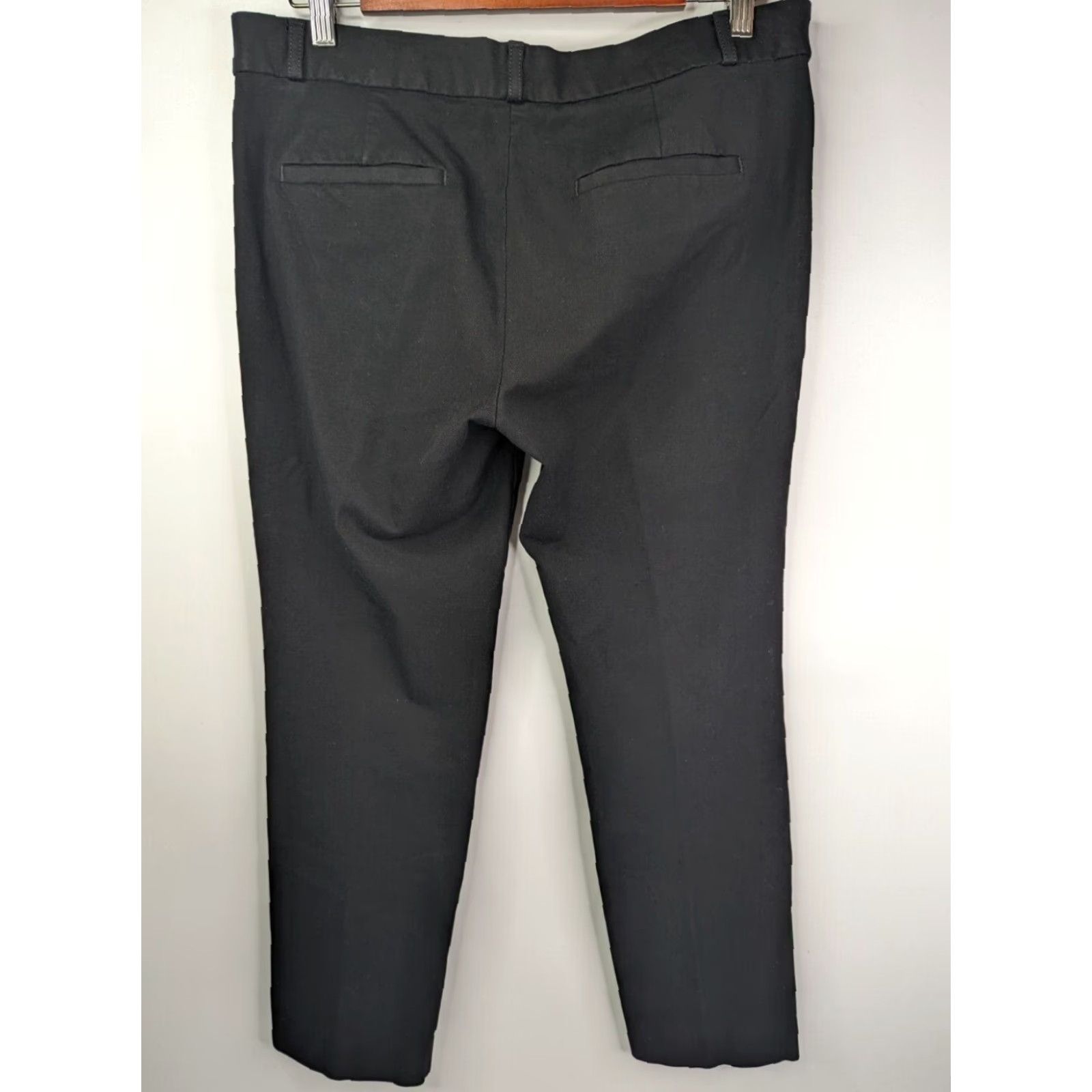 Banana Republic Banana Republic Sloan Dress Pants Women's Size 10 Black Straight Leg Flat Front Zip Size 32" / US 10 / IT 46 - 4 Thumbnail