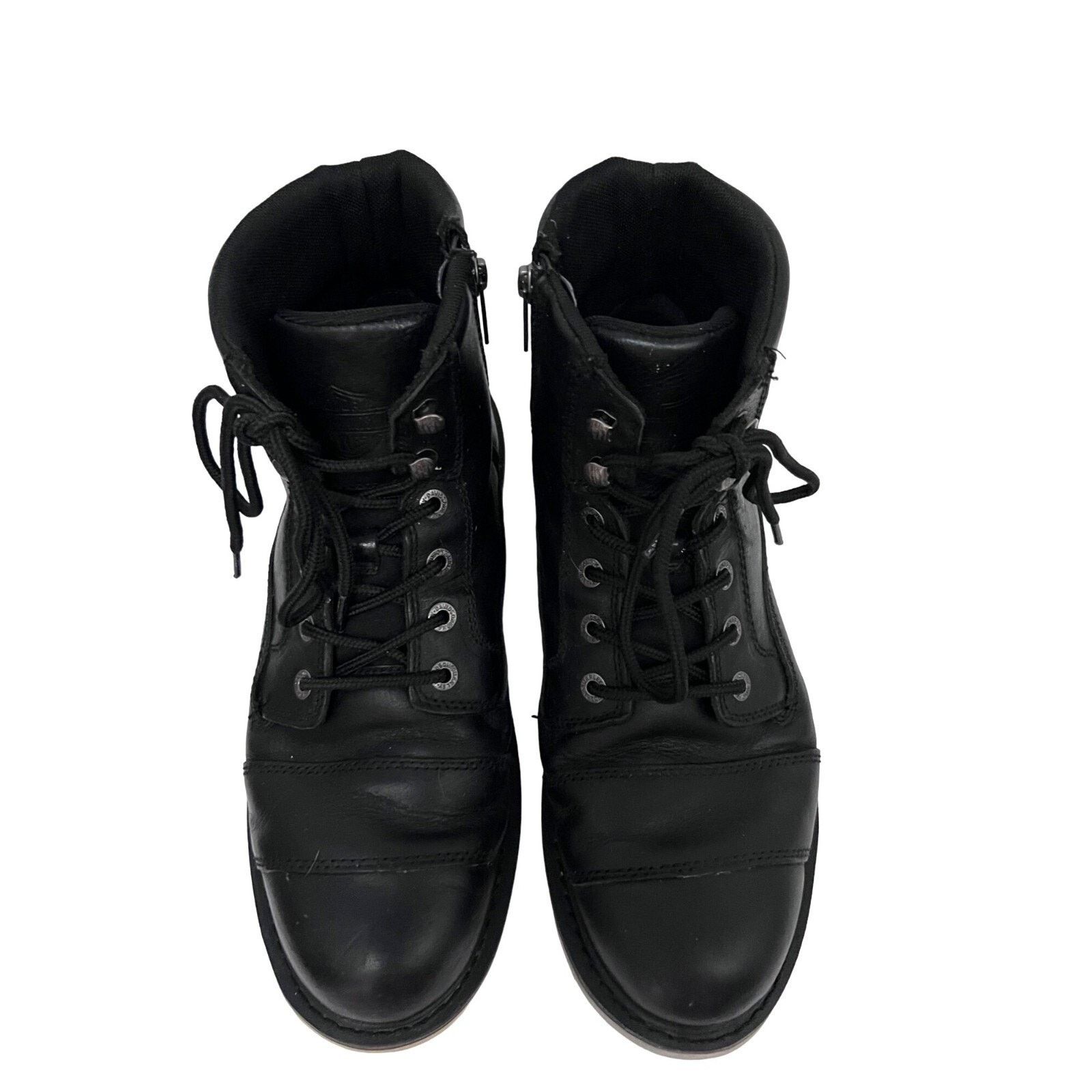 Harley Davidson Harley Davidson Black Leather Zip Up Ankle Boots US 11.5M Size US 11 / EU 44 - 6 Thumbnail