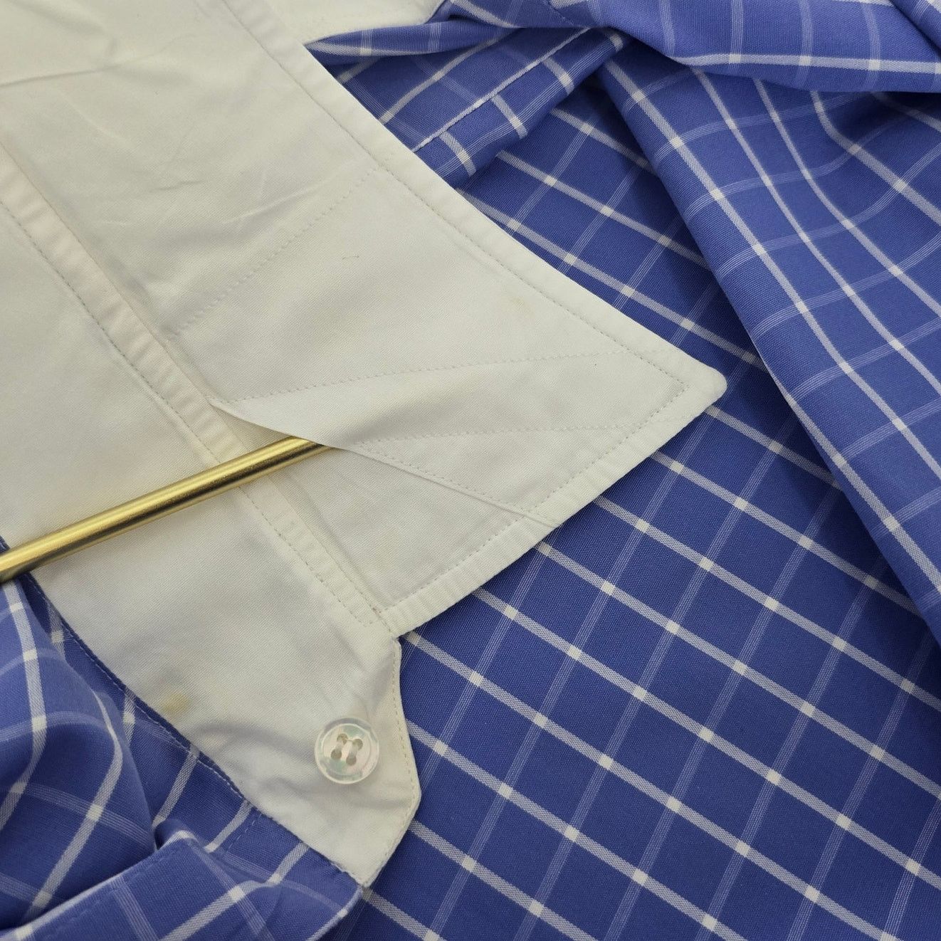 Vintage Frank Rostron England Shirt Contrast Collar Four-button Cuff Size US XL / EU 56 / 4 - 11 Thumbnail