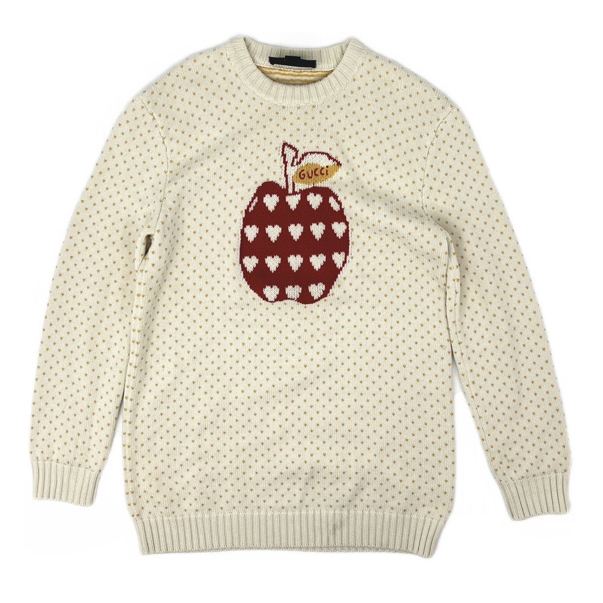 Gucci Gucci FW22 Apple Heart Knit Sweater Size M / US 6-8 / IT 42-44 - 1 Thumbnail