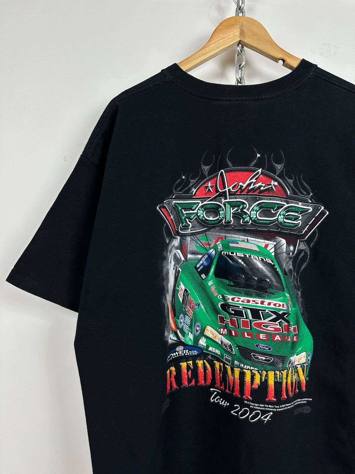 NASCAR 2004 Vintage John Force Redemption Tour NASCAR Ford T-Shirt Size US XL / EU 56 / 4 - 5 Thumbnail