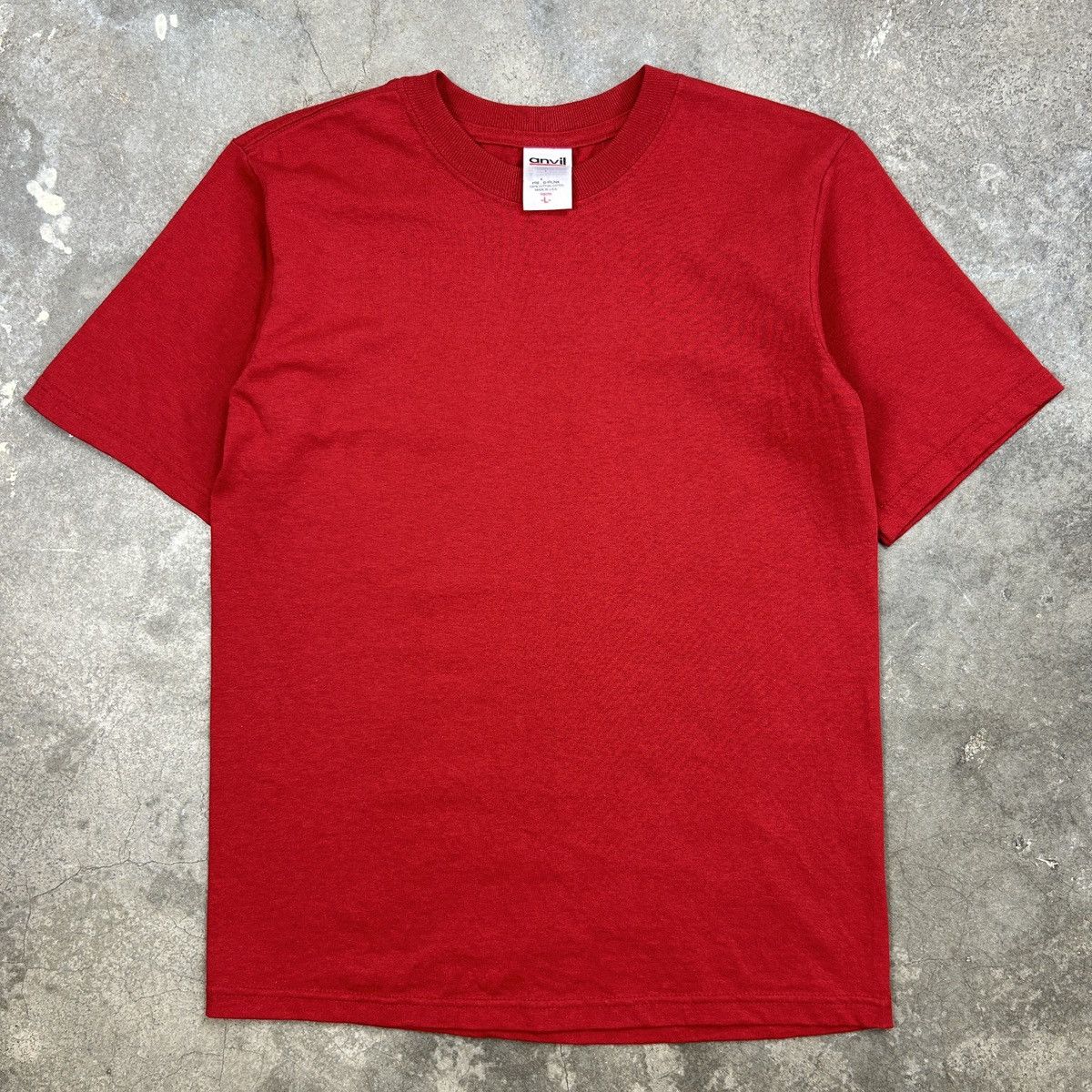 Vintage 1990s Anvil Blank Red Size US XS / EU 42 / 0 - 1 Thumbnail