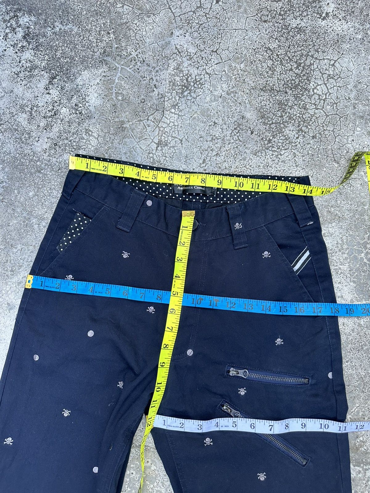 14th Addiction Roushatte Skull Punk Monogram Denim F67 Size US 28 / EU 44 - 4 Thumbnail