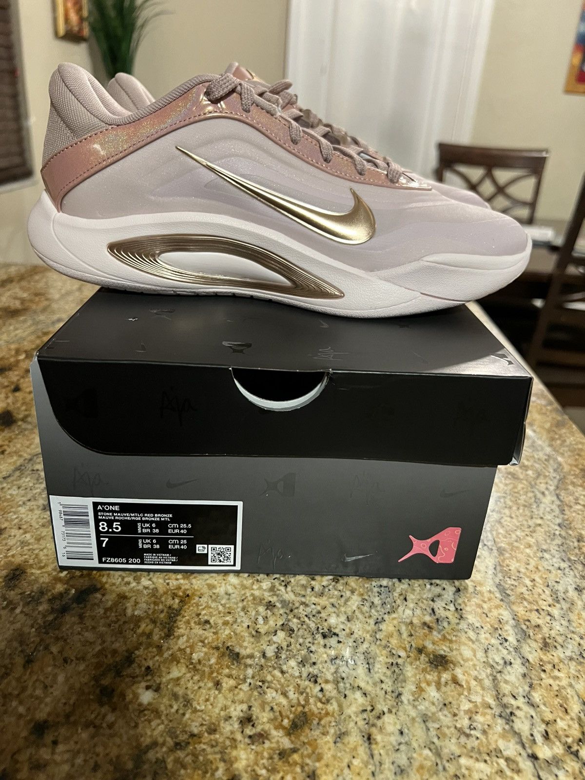 Nike Nike Women’s Pink Gold Sneakers New With Box Comfortable Size US 8.5 / IT 38.5 - 1 Thumbnail