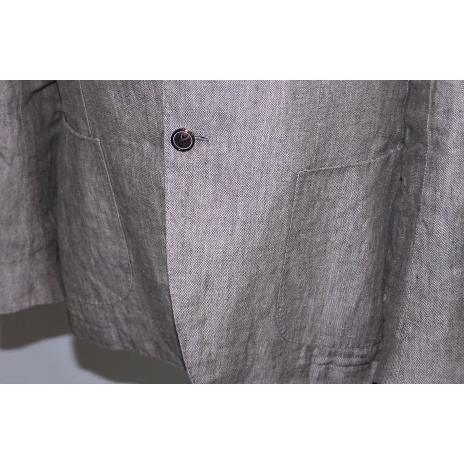 Vintage Mario Conti Mens Suit Blazer Jacket 100% Linen Size 50 Vintage Chest 50 Mens Blazer Jacket 50 Linen Mario Conti Mens Jacket Size 50R - 4 Thumbnail