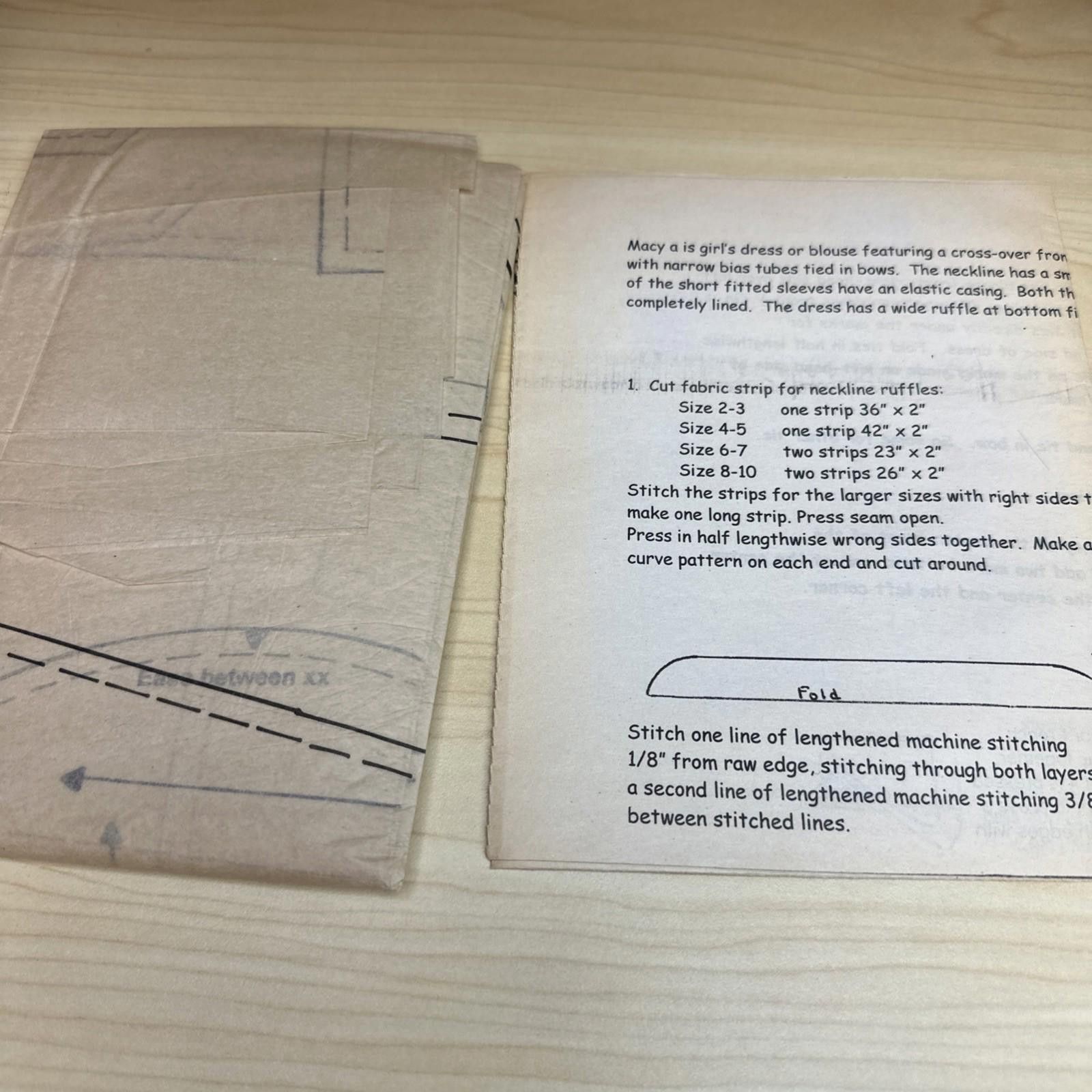 Other Children Corner 266 Macy Sewing Pattern Size 6-10 Size ONE SIZE - 2 Thumbnail
