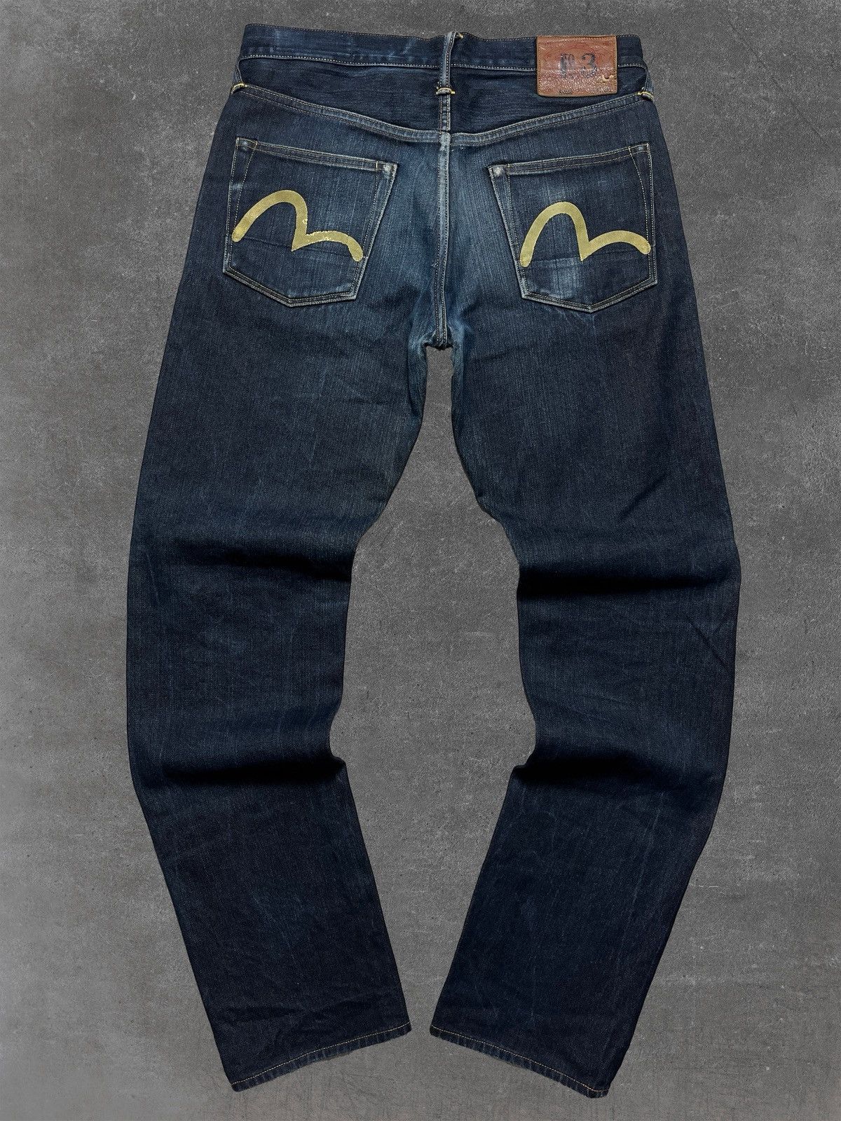 Evisu Evisu Painted Khaki Seagull Selvedge Denim Jeans Size US 30 / EU 46 - 1 Thumbnail