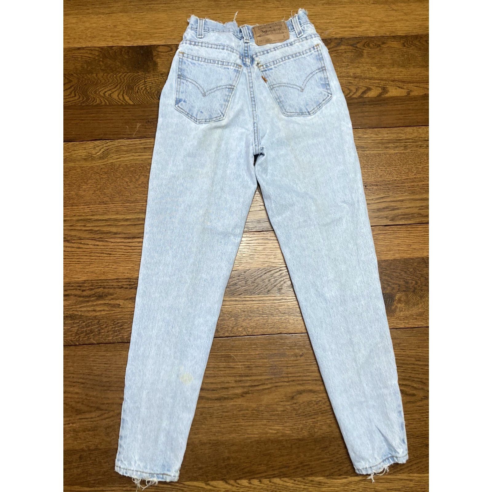 Levi's VINTAGE Levis 912 Slim Tapered Jeans Juniors Orange Tab Size 3 Casual Cotton Mens Girls Womens No, actual Size 26" / US 2 / IT 38 - 4 Thumbnail
