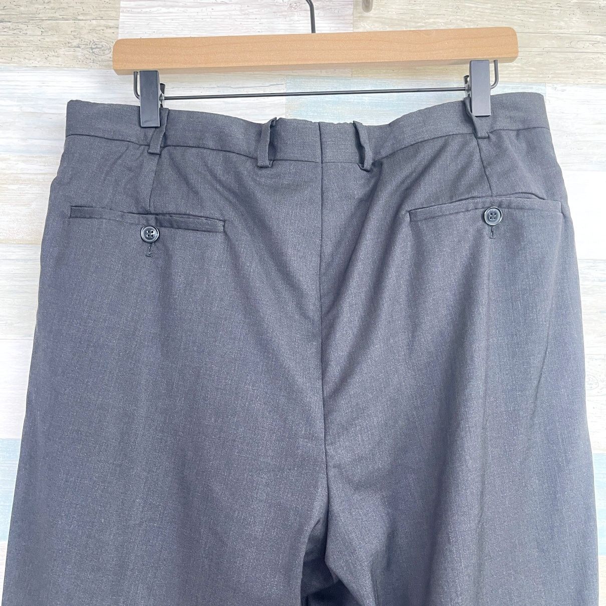 Samuelsohn Samuelsohn Wool Greenwich Suit Charcoal Gray Mens 43R Size 42R - 13 Thumbnail