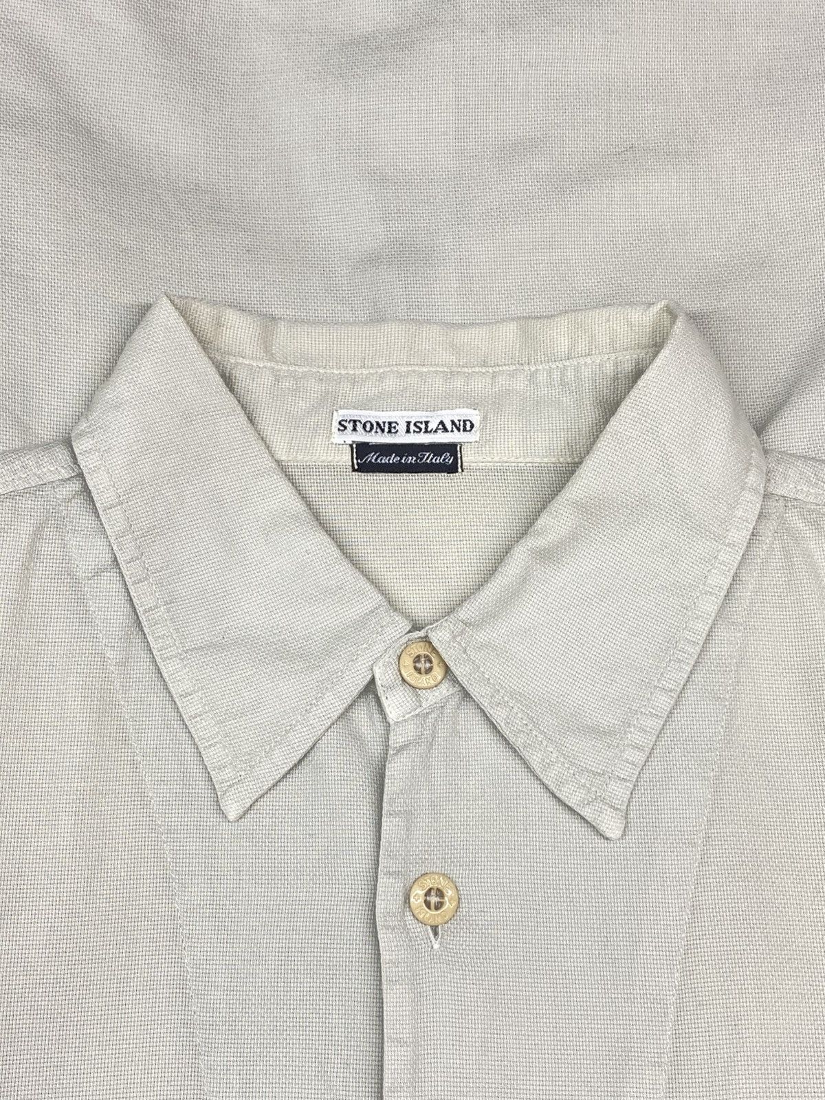 Stone Island Stone Island S/S 2000 Cotton Short Sleeve Shirt Size US L / EU 52-54 / 3 - 12 Thumbnail