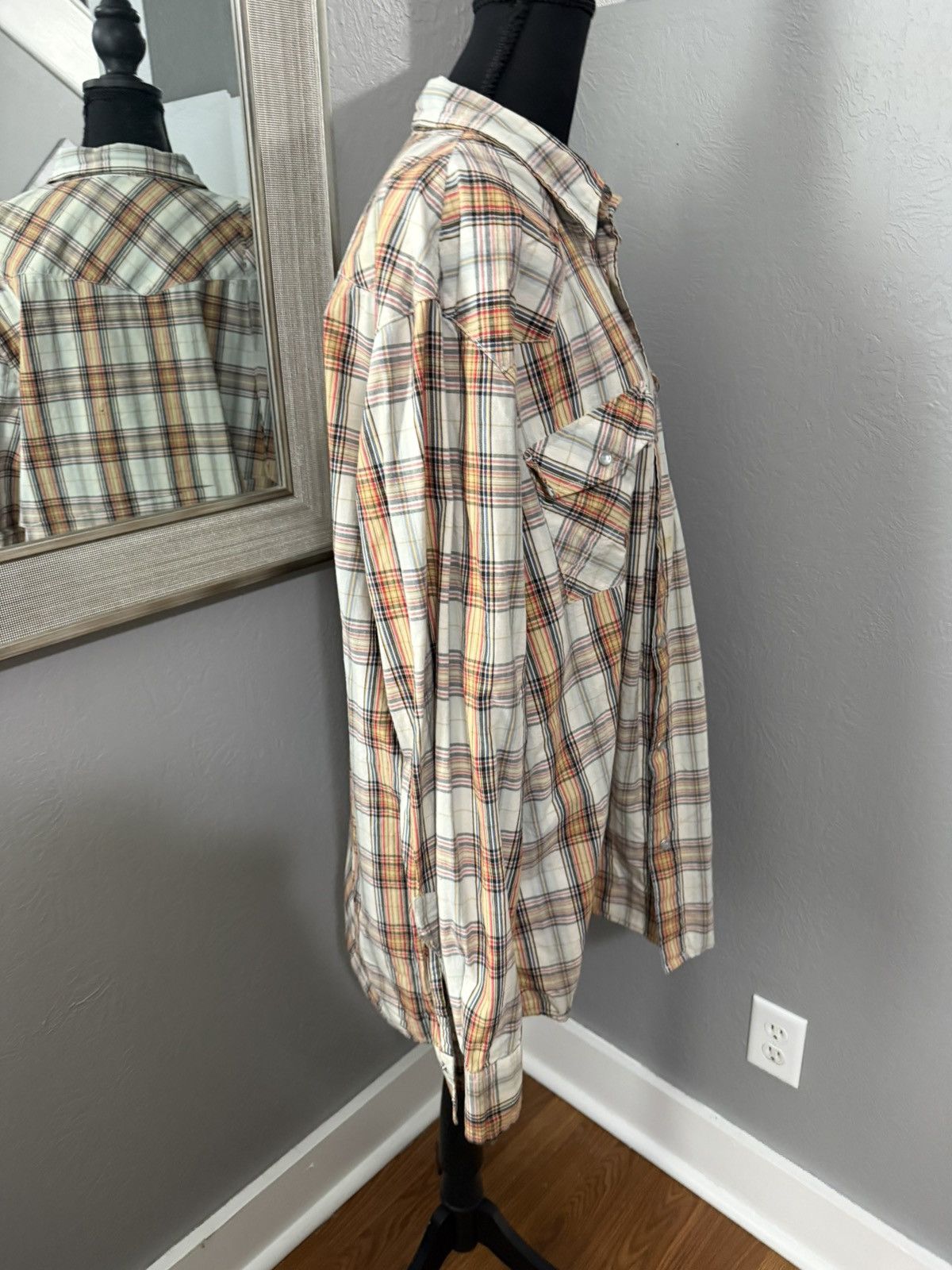Bullhead Denim Co. Bullhead Western-Style Pearl Snap Plaid Shirt Size XXL Size US XXL / EU 58 / 5 - 5 Thumbnail