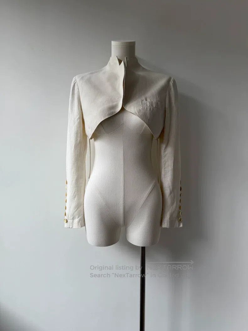 Yohji Yamamoto Yohji Yamamoto size 1 15AW Show Linen Rider Jacket Size S / US 4 / IT 40 - 2 Thumbnail