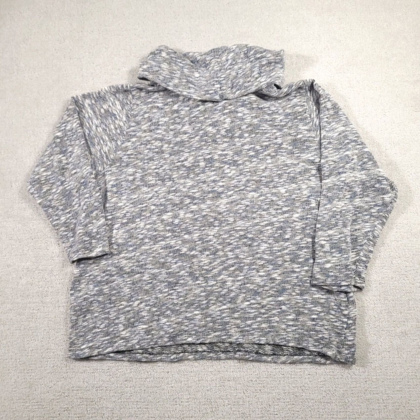 Vintage CJ Banks Sweater Size 2X Blue Black White Cowl Neck Size XXL / US 16-18 / IT 52-54 - 7 Thumbnail
